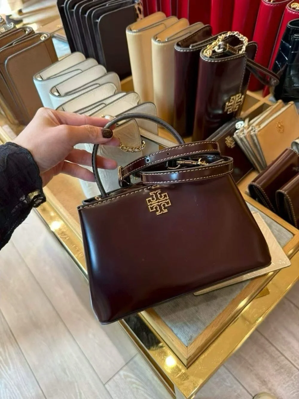 Tory Burch deep burgundy